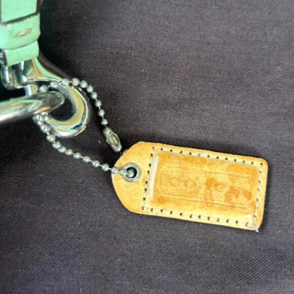 Coach Mint Green Canvas and Suede Bag w/ Dust Bag - Picture 4 of 10